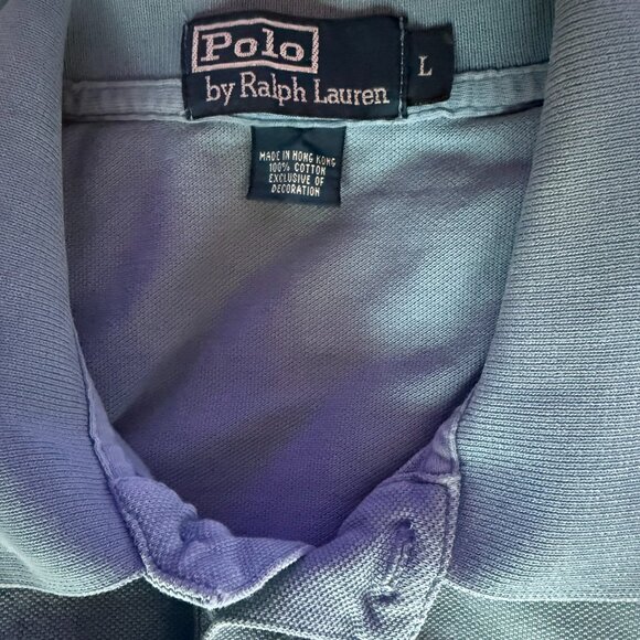 Polo Ralph Lauren Men's Light Blue with Orange Logo, Large - Picture 3 of 5